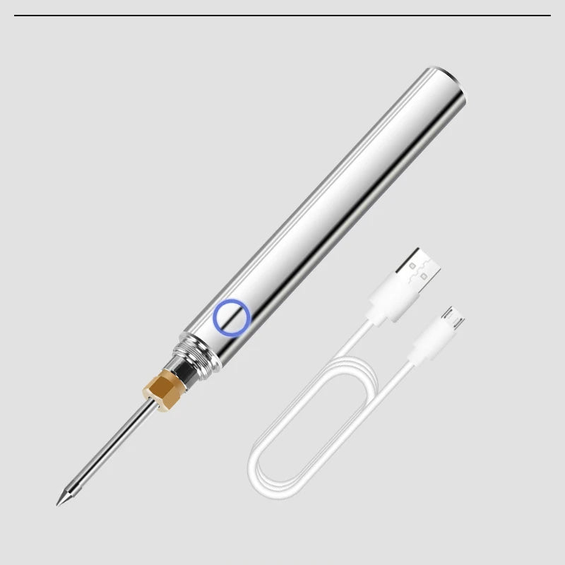 Wireless Soldering Iron Rechargeable 6 Seconds Tin Usb 510 Interface Qme silver