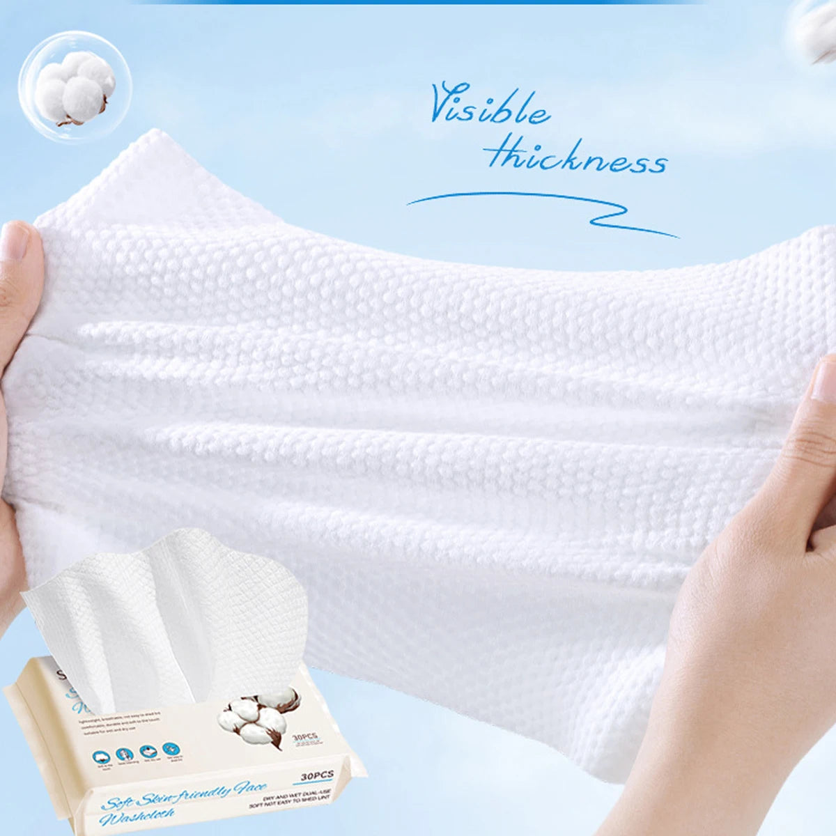 30-pack Skin-friendly Facial Mask Wipes Suitable Daily Cleaning Qme
