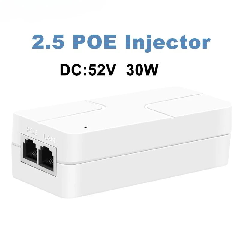 1PCS POE Power Adapter 30W Standard Certified for Switch Camera Monitor Power Supply Qme WHITE-30W