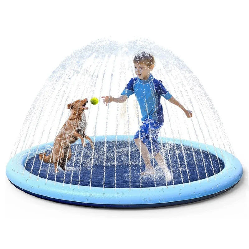 PVC spray mat multiple patterns multiple styles of sprinkler mat summer outdoor children's pet game interactive bath sprinkler t Qme 200CM pet