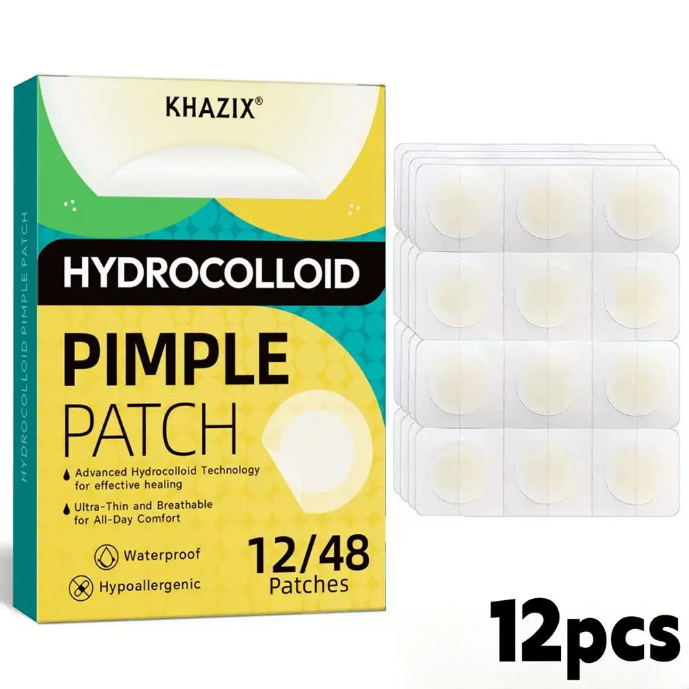 12 24Counts Invisible Hydrocolloid Pimple Patches Breakouts Thin Qme green-12pcs