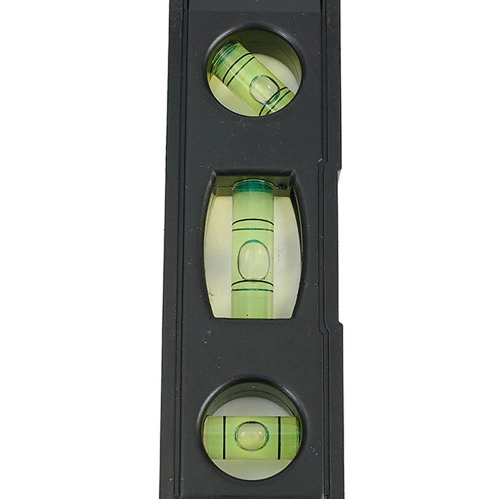 Horizontal Ruler 3 Bubble Spirit Level Magnetic ABS Shell Mini Pocket Portable Spirit Level Tool Measure Tool Machinery Leveller Qme
