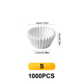 500/1000Pcs Chocalate Paper Liners Baking Muffin Cake Cups Forms Cupcake Cases White Party Tray Mold Greaseproof Wrappers Holder Qme S