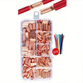 250pcs Copper Connecting Pipe Kit - Perfect For Wire Joints & Cable Lugs! Qme 250PCS