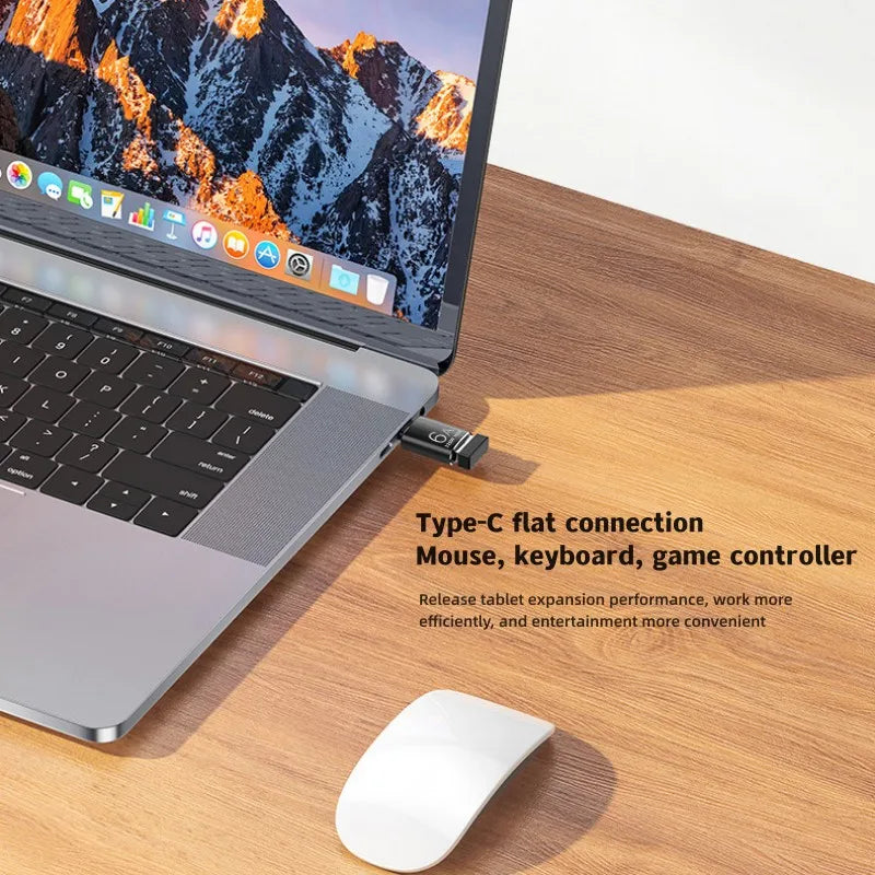 OTG Type C To USB Adapter Data Transmission 120W 6A Type C Male To USB Female for Macbook Laptop/ Xiaomi /Samsung USBC Adaptador Qme