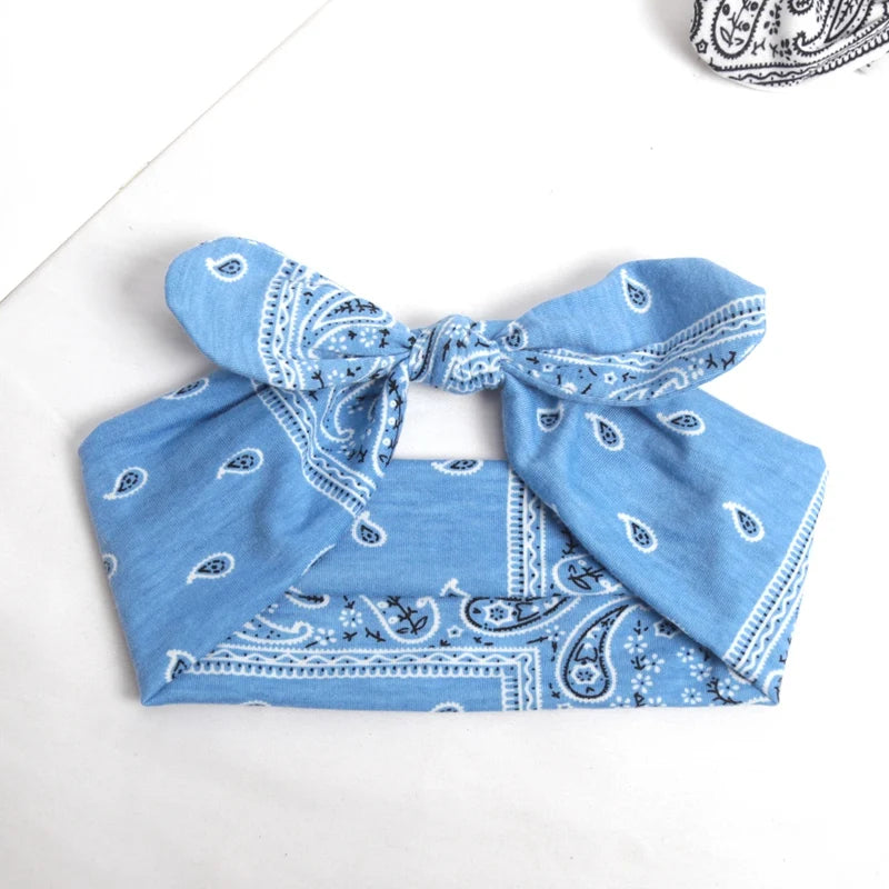 Women Elastic Soft Headbands Vintage Hairbands Workout Yoga Headband Girls Makeup Band for Face Washing Hair Bands Accessories Qme