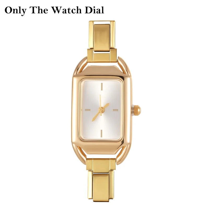 Fashion Colorful Dial Square Stainless Steel Women Zircon Series
