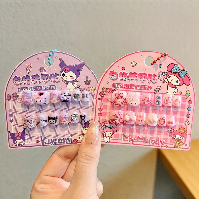 Hello Kitty Kuromi New Nail Stickers Nail Art Stickers Nail Decals 3D Stickers Non-toxic, Odorless, Waterproof Qme