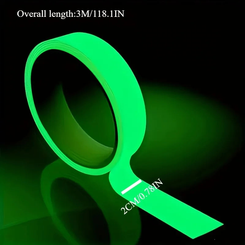 Nightlight adhesive tape - Reflective safety tape, suitable for night use, home decoration and emergency preparedness. Qme