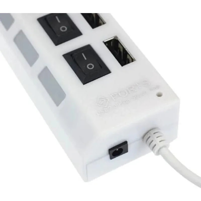 2pcs USB HUB Splitter 4/7 Ports with Switch 2.0 Hub High Speed Data Transfer for Laptop PC External Expansion Adapter Qme