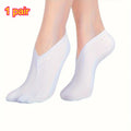 Reusable Moisturizing Socks for Foot Care, Cotton Spandex Anti-dry Crack Foot Cover for Home SPA Qme 1 pair One Size