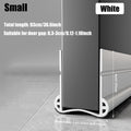 93cm PVC Door Bottom Seal Strip Silent Flexible Door Gap Weather Strip Washable and Wear-resistant Seal Strip with Under Brush Qme White