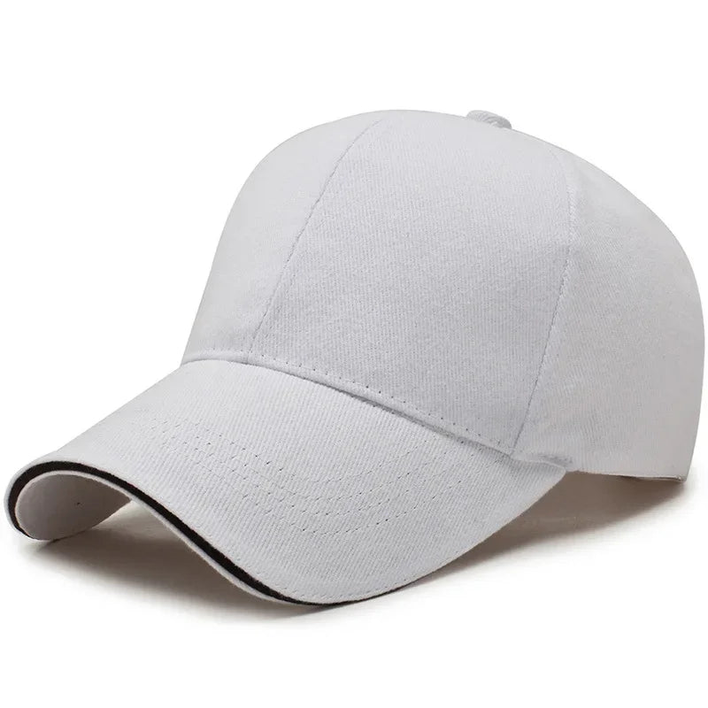 2pcs Cotton Baseball Cap for Women and Men Fashion Snapback Cap Unisex Hip Hop Hats Embroidery Summer Sun Hats Gorras Dad Hat Qme White