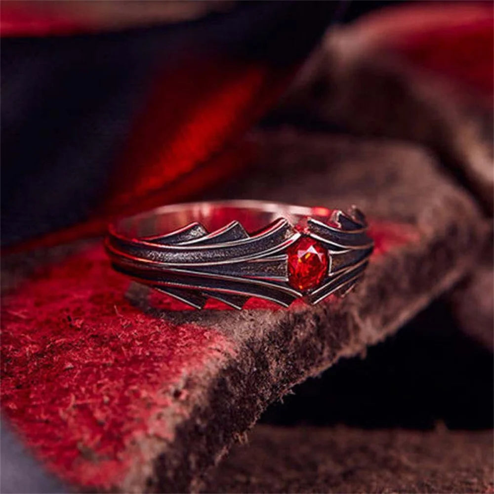 New Fate Stay Night Dark Animation Ruby Ring Daily Anime Cosplay Jewelry Accessories Qme Red resizable