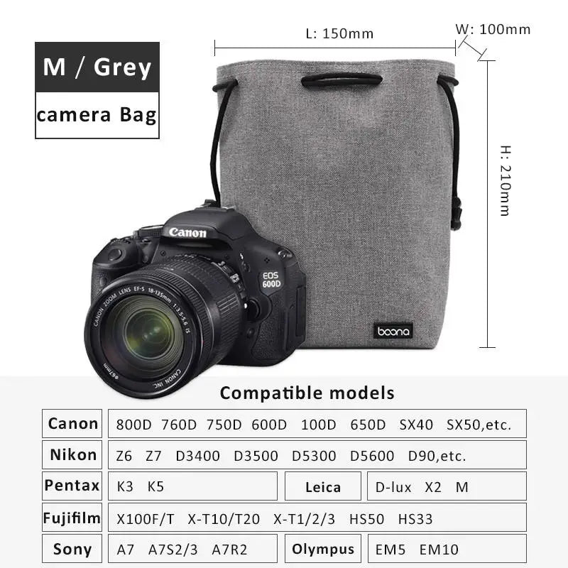 Camera Lens Bag Waterproof Organizer Photographers Travel Hiking Qme A9