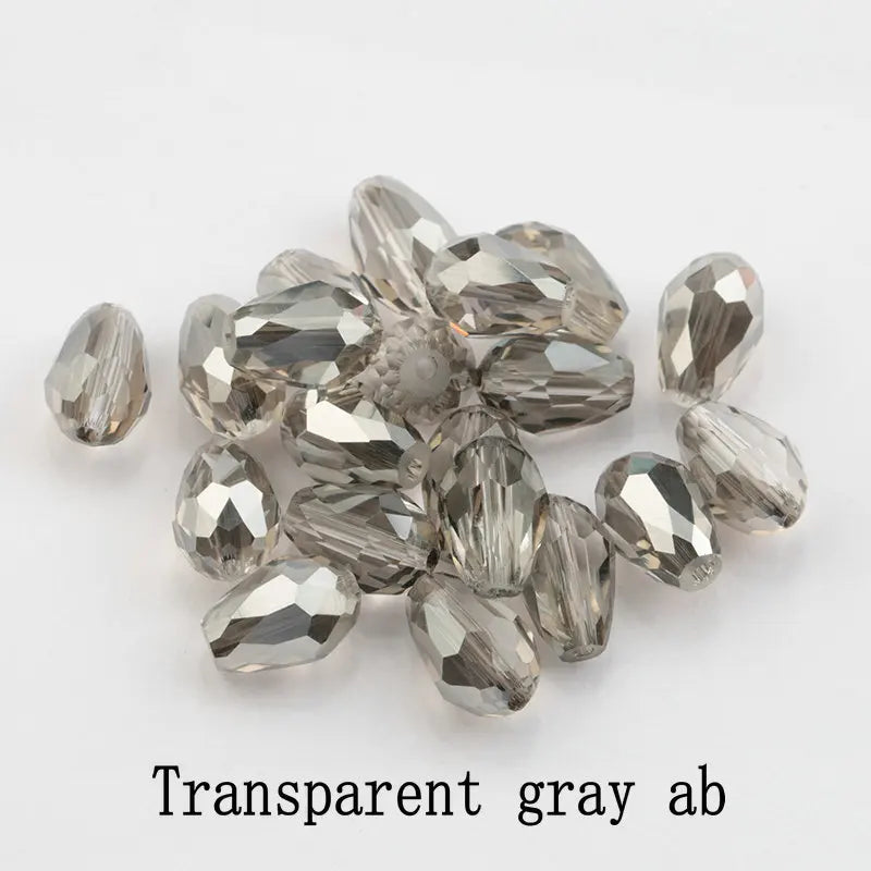 6x8MM 70PCS Faceted Austria Waterdrop Crystal Beads for Jewelry Making Teardrop Glass Beads DIY Bracelet Earring Supplies Qme 4-70pcs