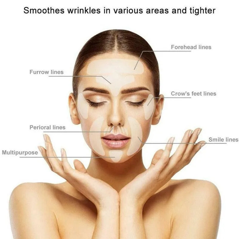 1pc/16pcs Reusable Silicone Patches Anti Rimpel Pads Silicone Wrinkle Removal Sticker Face Forehead Neck Eye Sticker Skin Care Qme