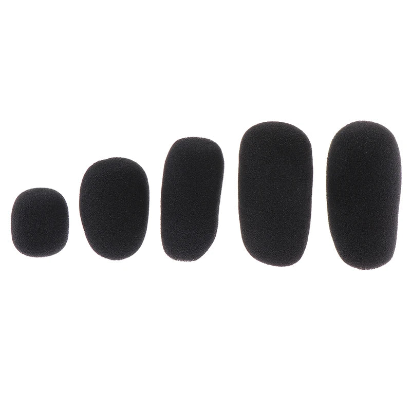 Foam Earphone Mic Cover Microphone Windscreen Headphone Sponge Black Qme