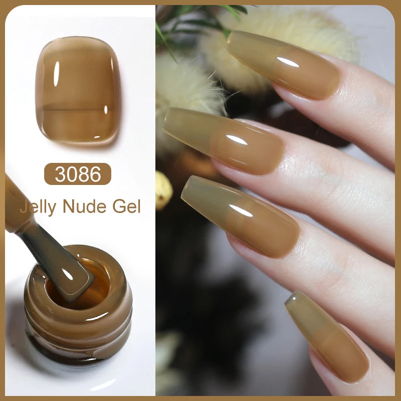 Arte Clavo Transparent Nude Pink Jelly Gel Nail Polish Semi Permanent
