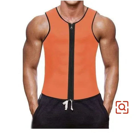 Men Body Shaper Waist Trainer Sauna Suit Sweat Vest Slimming Underwear Weight Loss Shirt Fat Burner Workout Tank Tops Shapewear Qme OG M