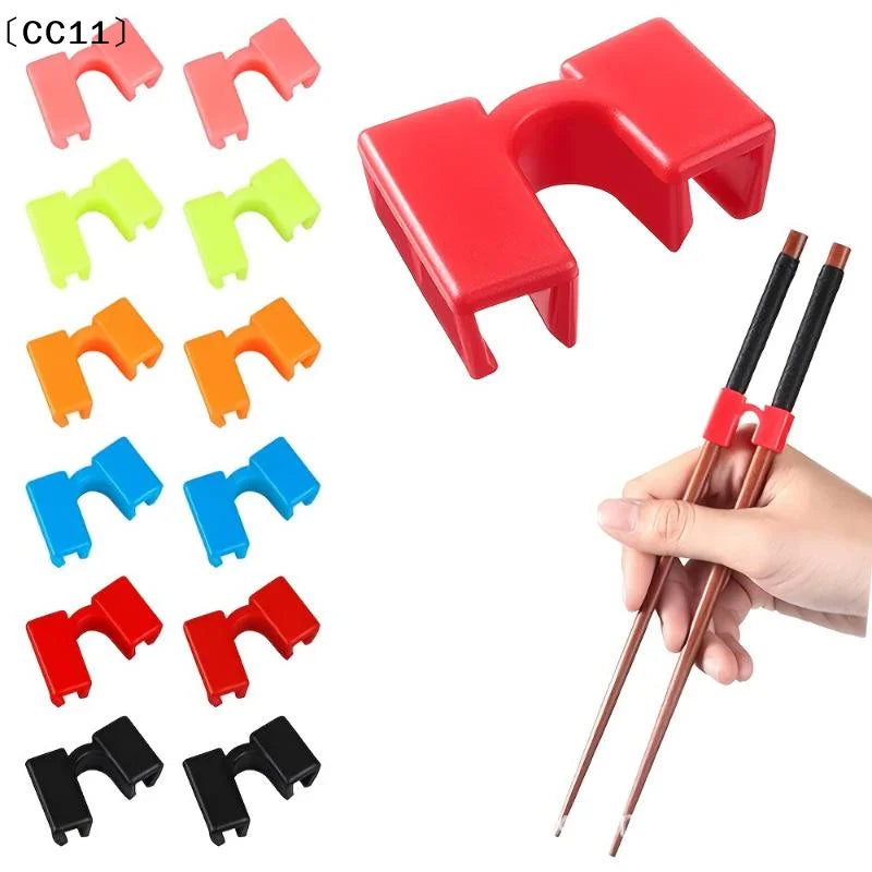 6 Reusable Chopsticks Helpers Training Adults Kids Non-slip Chopstick Qme