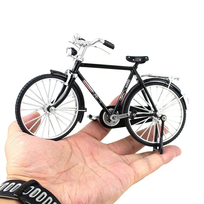 New 1:10 Mini Alloy Model Bicycle Diecast Metal Finger Mountain Racing Bike Adult Simulation Collection Gifts Toys for boys Qme