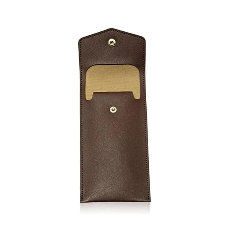 Pencilcase Faux Leather Large Capacity Multi-slot Pouch Pure Qme A7