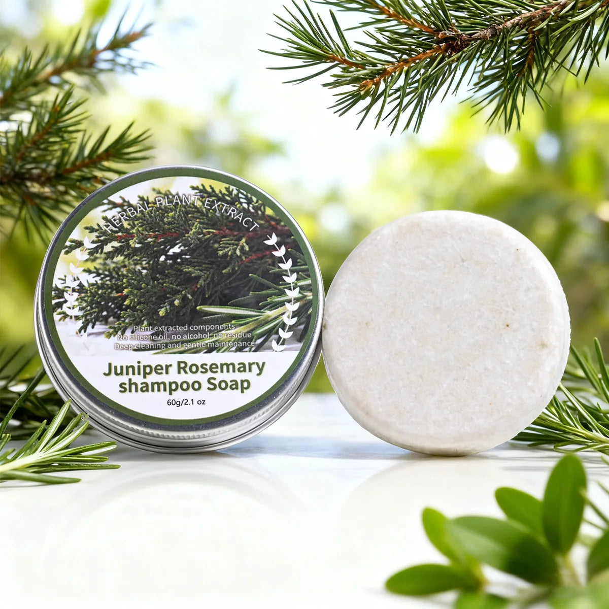 Natural Plant Extract Juniper Rosemary Essence Solid Hair Care Soap Qme