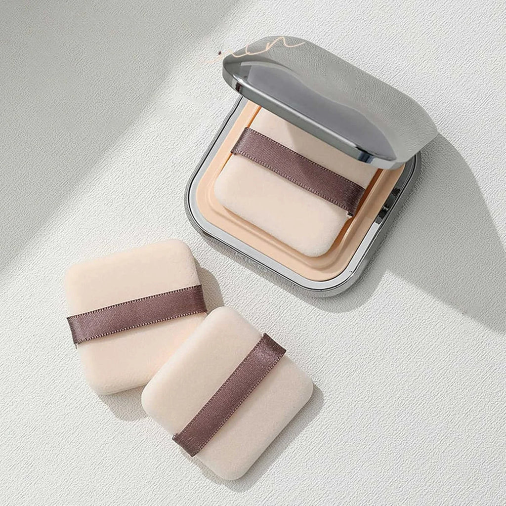 Powder Puff Square Double-sided Flocking Soft Makeup Tools 2 Suitable Qme 2 PCS