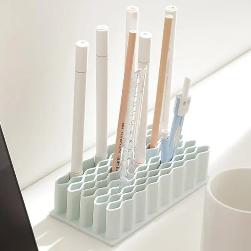 Creative Durable Desktop Brush Holder Pencil Paint Brushes Silicone Qme