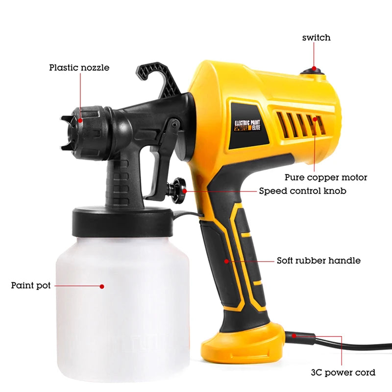 1Pc Plastic 800ML Electric Spray Container Strong Spray Can For Spray For Any Painting Projects. Qme