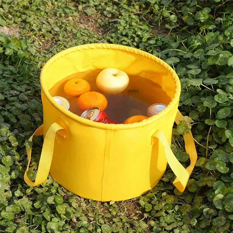Collapsible Bucket with Handle, 5 Gallon(20L), Portable & Ultra Lightweight Outdoor Basinr Camping Travel Portable Picnic Bucket Qme