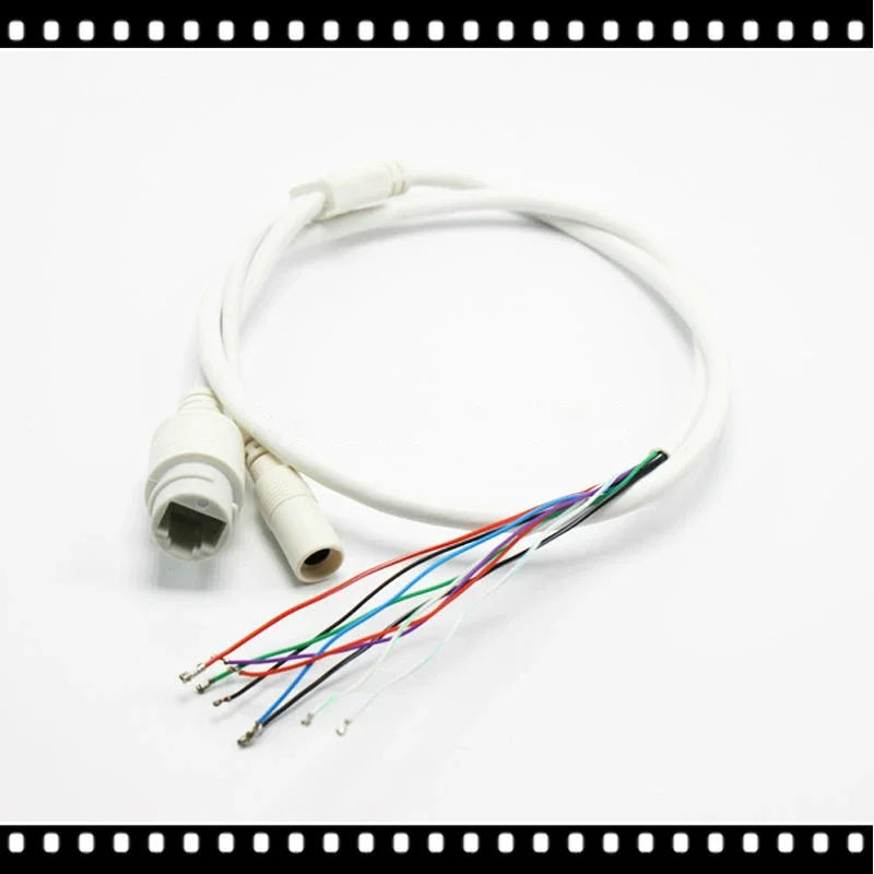 5pcs High Quality 9-Pin IP Camera Module Network Cable Pigtail 80cm 1/2/3/6 PoE RJ45 DC12V Power Supply 4In1 Waterproof Kit Qme