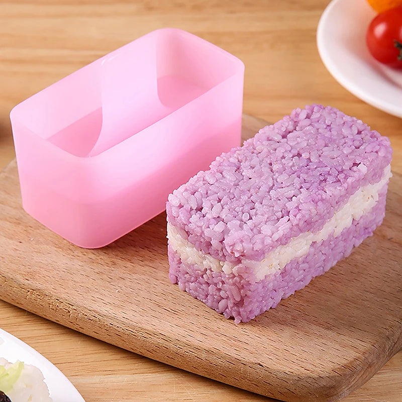 ^Rectangular Sushi Mold Musubi Making Kit Spam Kimbab Onigiri Household Kitchen Bento Accessories Rice Ball Maker Press Tool DIY Qme