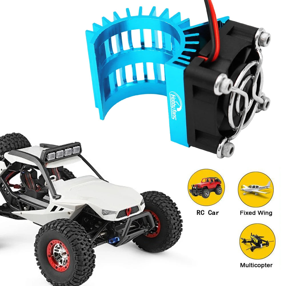 RC Motor Heat Sink with 5V Cooling Fan for 1/14 1/16 1/18 370 380 390 RC Car for 2838 2858 2845 Brushless Motor Qme