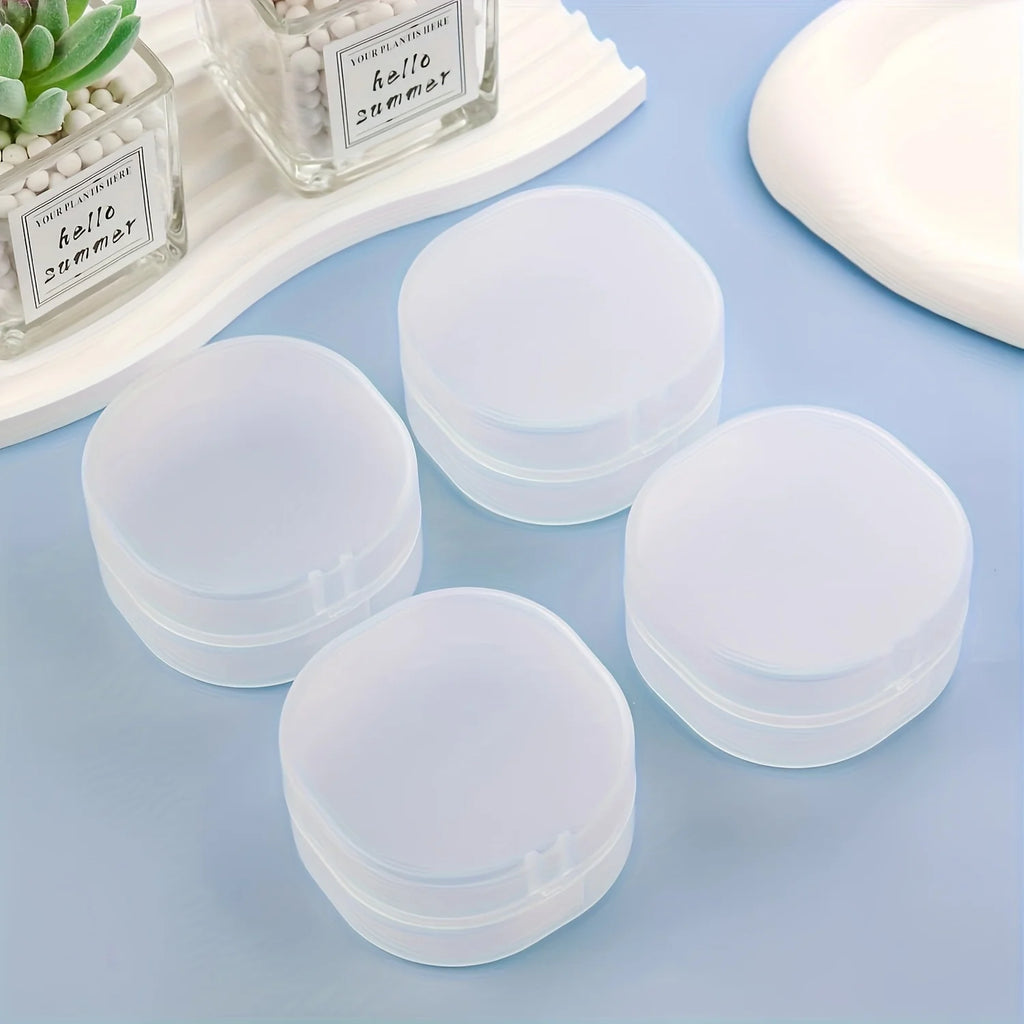 Round Soap Dish, Storage Box - Portable Cosmetic Cotton and Makeup Remover Storage Box, Sealed Travel Design Qme