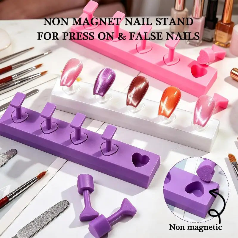 Nail Stand Holder Display Rack False Nails Non Magnetic Art Tip Qme