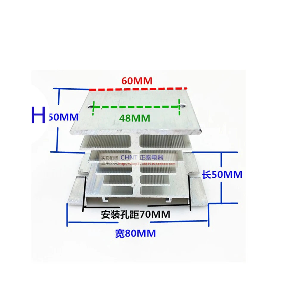 Single-phase Aluminum Solid State Relay Heat Sink Radiator Cooling Qme