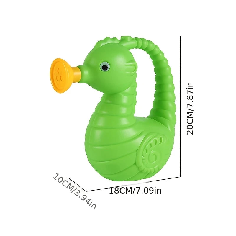 Kids Watering Can for Toddler Flower Garden Sand Beach Toy Cartoon Seahorse Garden Tools for Boys Girls Outdoor Summer Gifts Qme