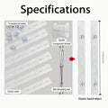 6Pcs Elastic Band Men's and Women's Adjustable Belt Tight Set - Seam-free Pants Button Adjuster Qme 6PCS White