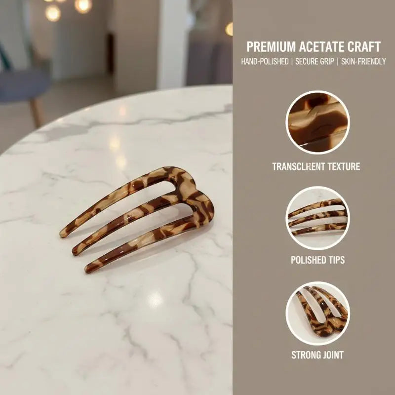 French Hair Pins Women U Shaped Forks Vintage Hairstyle Accessories Qme