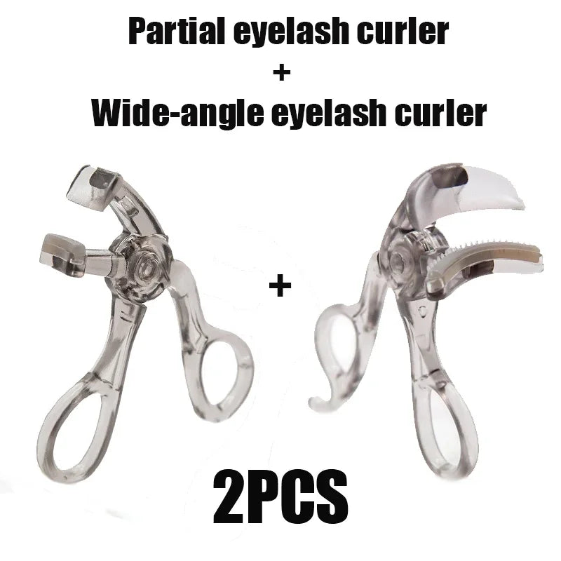 Dual-type Eyelash Curler Comb Wide Partial Clip Options Waterproof Qme 2 in set
