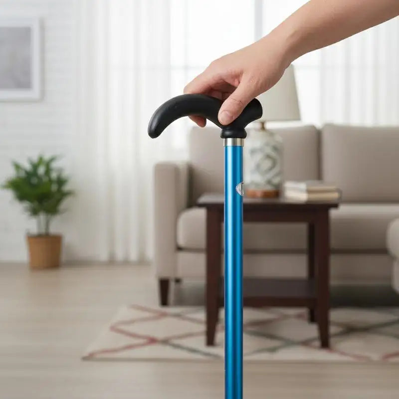 Adjustable Walking Stick 2 Section Stable Anti-skid Crutch Old Man Qme