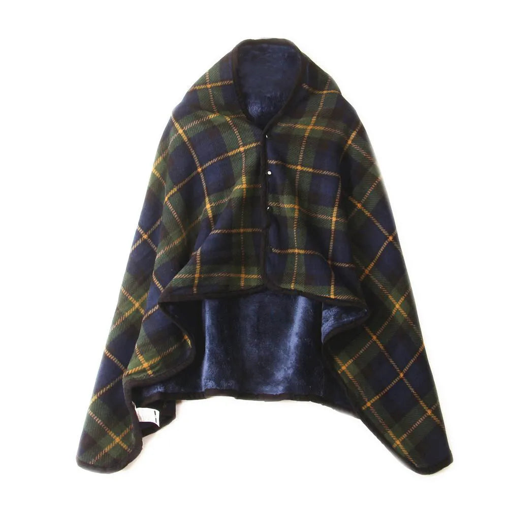 Multifunction Warm Blanket Shawl Plaid Lady Multifunction Wrap Winter Doublelayer Tartan Scarf Home Textiles Minds Blanket Qme B