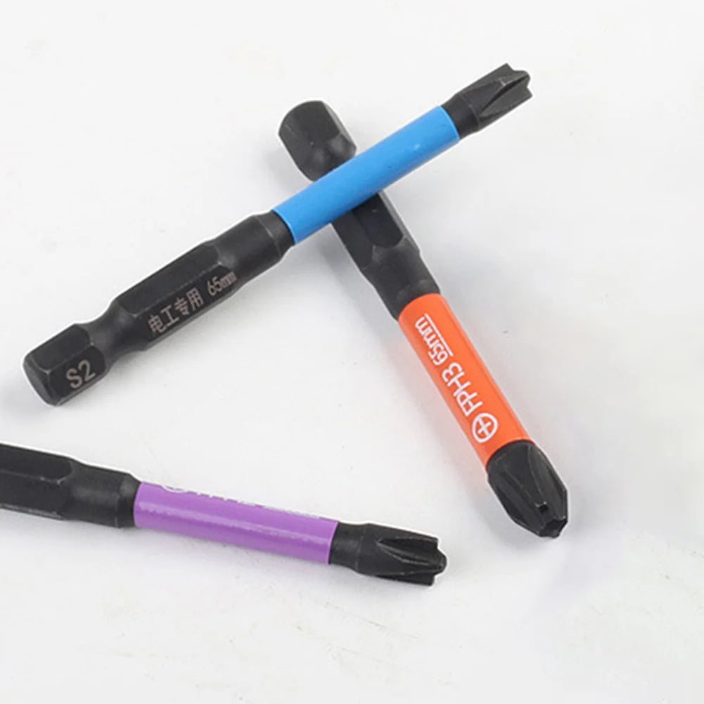 3-Piece Set of Electrician Specific Batch Head Eleven Character Screwdriver (65mm FPH1+FPH2+FPH3) Qme