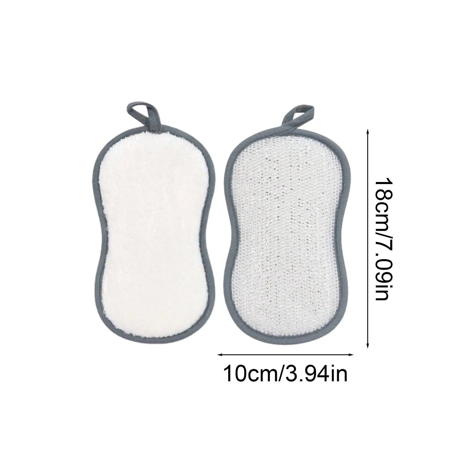 Dish Sponge 6 Double-sided Sponges Cleaning Washable Scrubber Pot Qme