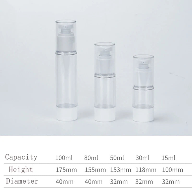 Lotion Cream Pump Bottle Refillable Empty Clear Travel Containers Qme