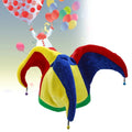 New Fashion Colorful Halloween Carnival Party Clown Hat Funny Costume Ball Hats Unisex Performance Dress Up Accessories Qme Red