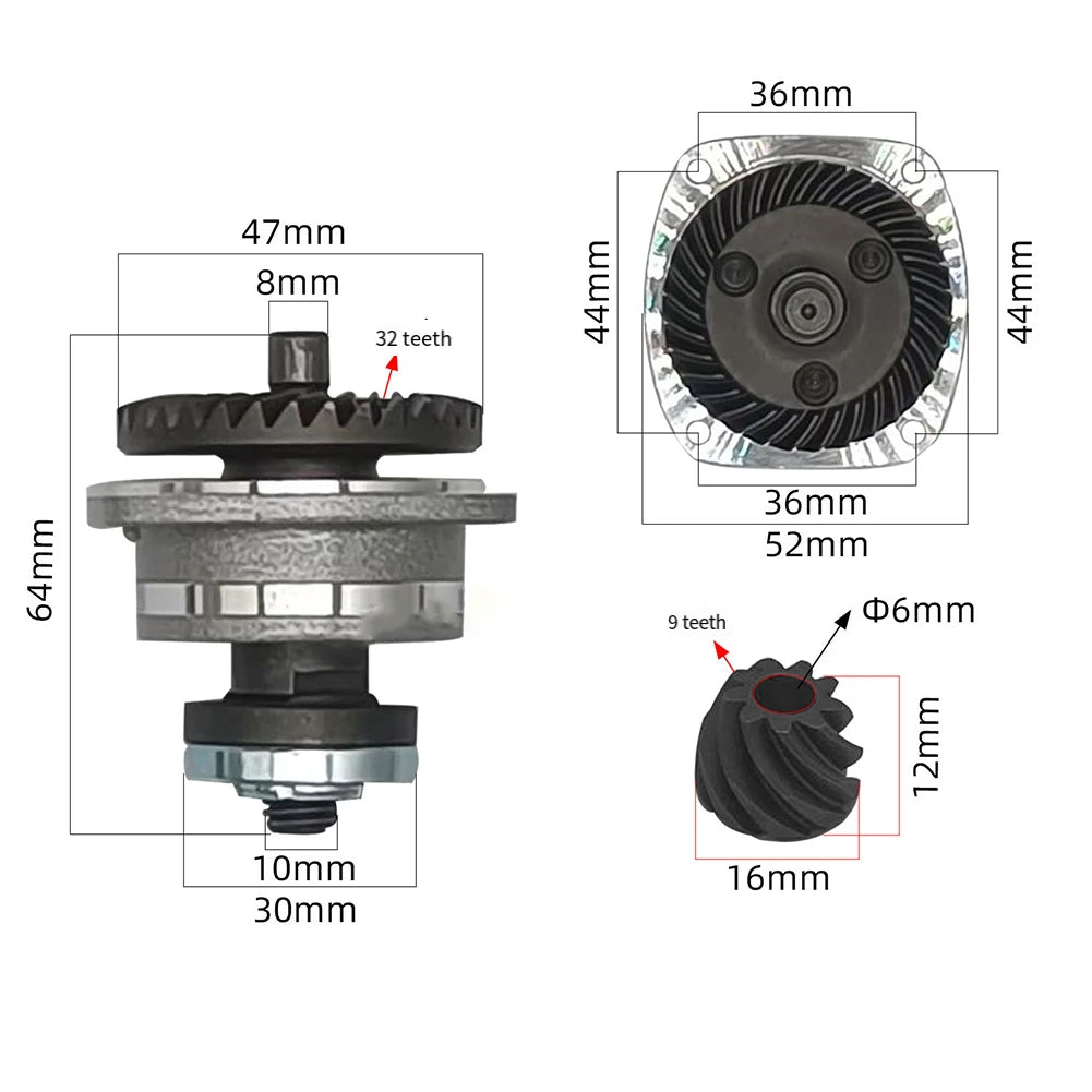 1x Angle Grinder Gear Power Tool For 100 Type Angle Grinder 9523B Angle Grinder Gear 9913 Angle Grinder Gear Replacement Parts Qme