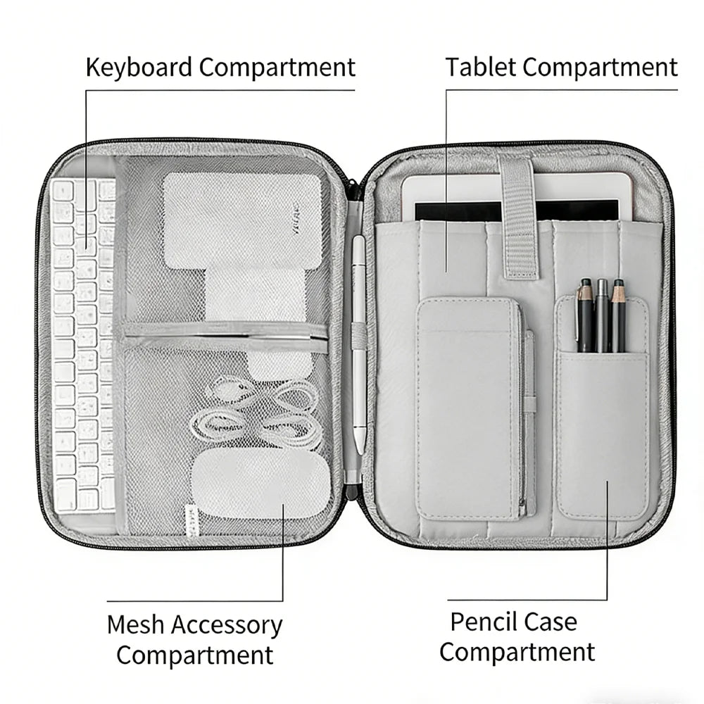 Premium 11-13 Inch Waterproof iPad Tablet Computer Bag, Handheld Portable Storage Pouch for iPad & Tablet Computer Qme